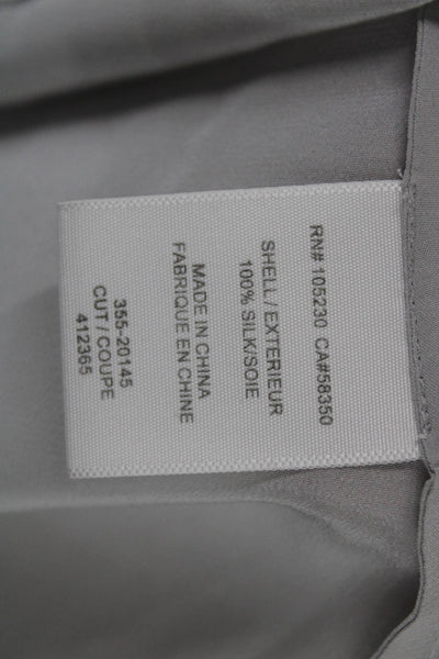 Joie Women Basic Gray Silk Scoop Neck Sleeveless Tank Size M
