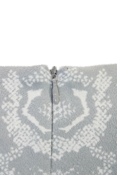 J. Mclaughlin Women Shift Dress Gray Animal Print Short Sleeve Size M