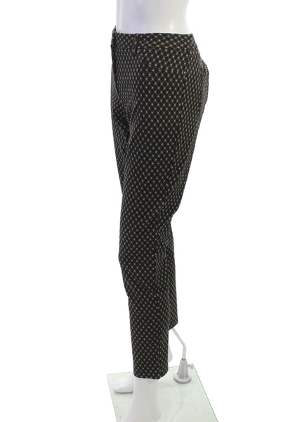 J. Mclaughlin Womens Black Rayon Geometric Dress Pants Zip Size 12