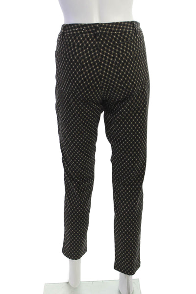 J. Mclaughlin Womens Black Rayon Geometric Dress Pants Zip Size 12