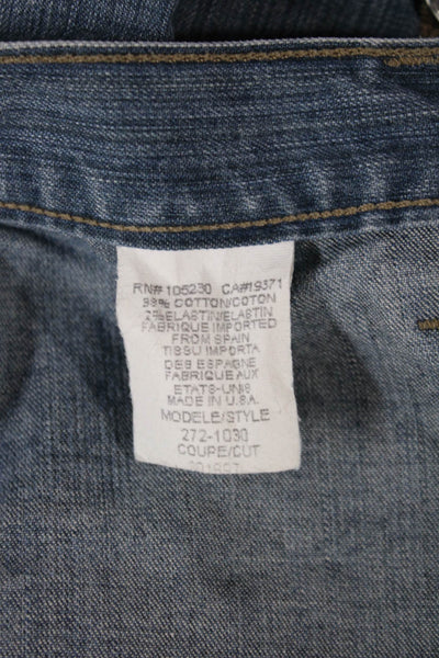Joie Women Bootcut Blue Jeans Mid Rise Button Cotton Size 27