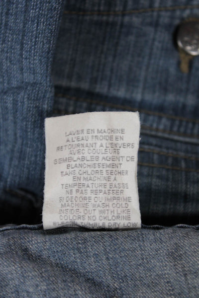 Joie Women Bootcut Blue Jeans Mid Rise Button Cotton Size 27