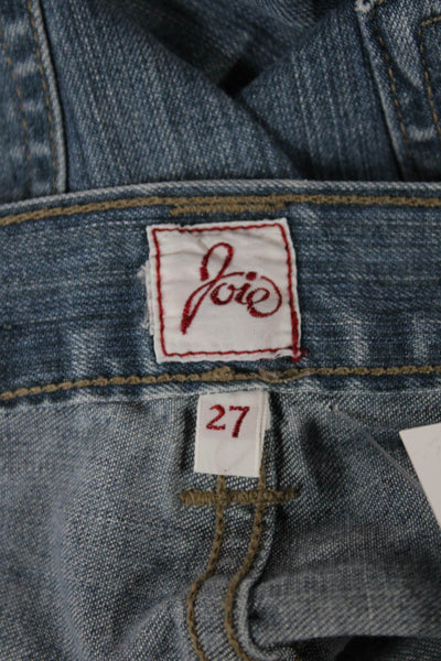 Joie Women Bootcut Blue Jeans Mid Rise Button Cotton Size 27
