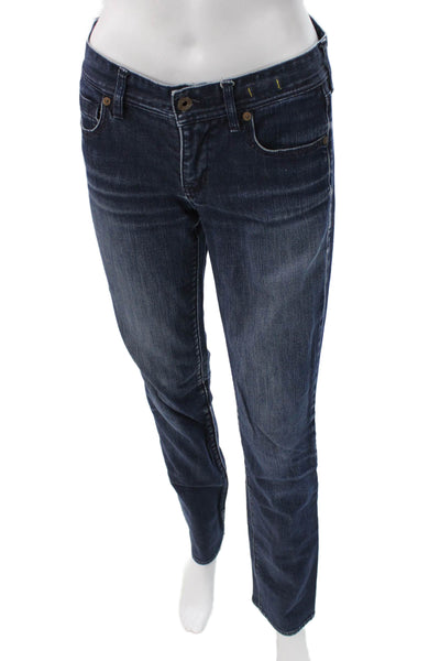 Madewell Women Skinny Jeans Blue Cotton Mid Rise Button Fly Size 26