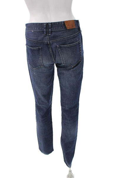 Madewell Women Skinny Jeans Blue Cotton Mid Rise Button Fly Size 26