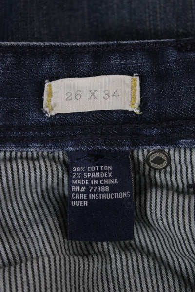 Madewell Women Skinny Jeans Blue Cotton Mid Rise Button Fly Size 26