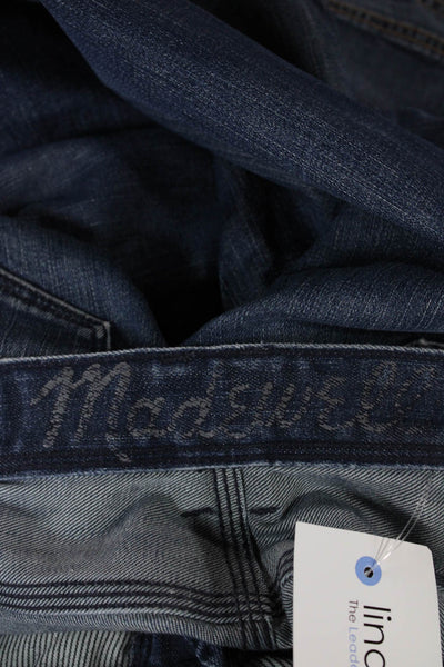 Madewell Women Skinny Jeans Blue Cotton Mid Rise Button Fly Size 26