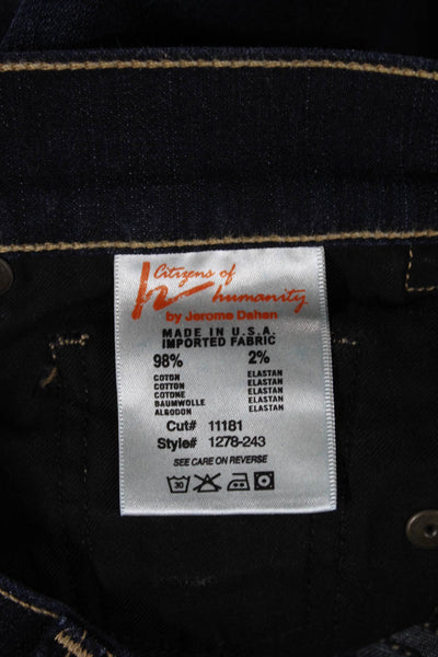 Citizens of Humanity Women Skinny Jeans Blue Button Mid Rise Size 26