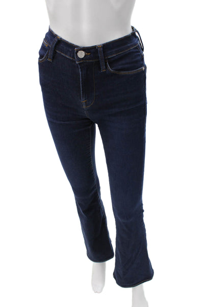 Frame Women Bootcut Jeans Blue High Rise Cotton Button Size 24