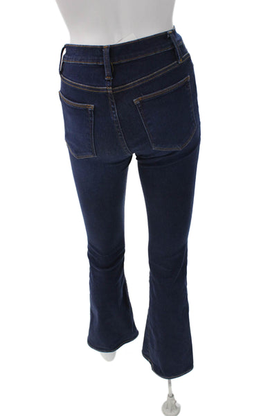 Frame Women Bootcut Jeans Blue High Rise Cotton Button Size 24