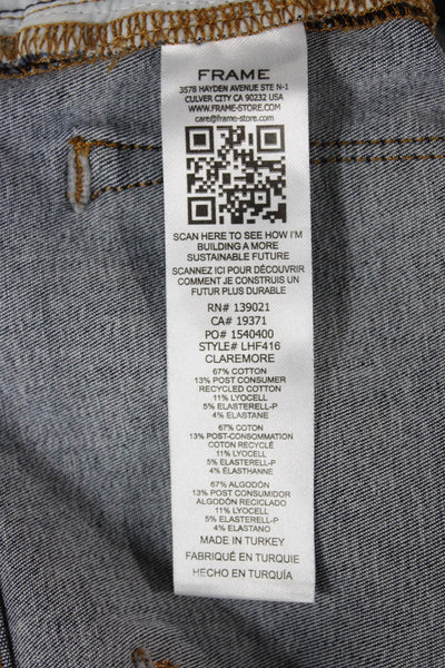 Frame Women Bootcut Jeans Blue High Rise Cotton Button Size 24