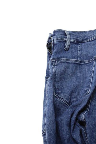 Frame Denim Women Flared Jeans High Rise Blue Size 24