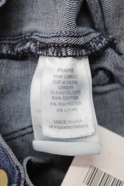Frame Denim Women Flared Jeans High Rise Blue Size 24