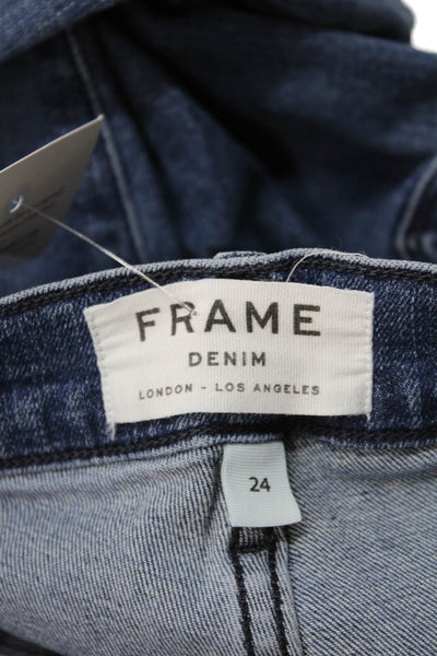 Frame Denim Women Flared Jeans High Rise Blue Size 24