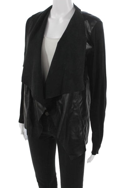 Michael Michael Kors Women Basic Jacket Black Cotton Collar Long Sleeve Size S