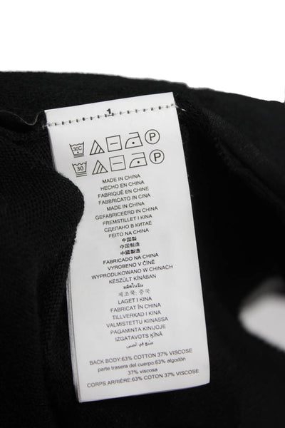Michael Michael Kors Women Basic Jacket Black Cotton Collar Long Sleeve Size S