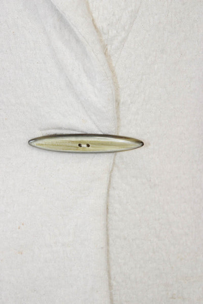 Armani Collezioni Women Ivory Acrylic Blazer Toggle Closure Size 6