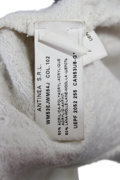 Armani Collezioni Women Ivory Acrylic Blazer Toggle Closure Size 6
