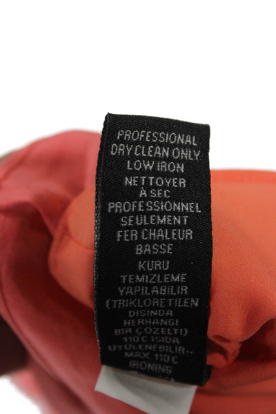 Tibi Womens Silk V-Neck Tank Orange Size 8