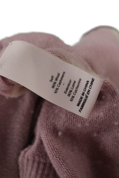 Cinq A Sept Womens Tie Dye V Neck Wool Pullover Sweater Pink Size M