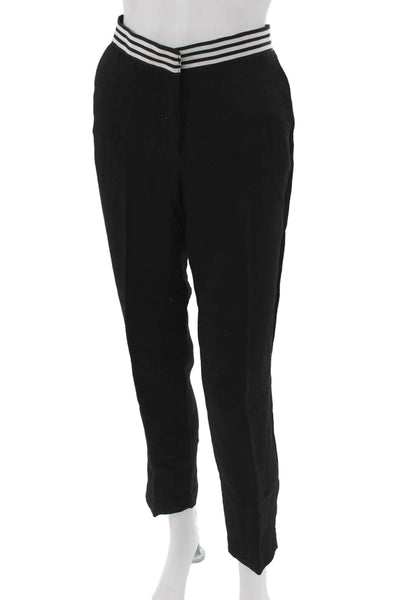 Karl Lagerfeld Women Dress Pants Black Viscose Zip Inseam 28 Size 6