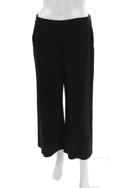 St. John Womens Cropped Black Wool Blend Pants Zip Size 6