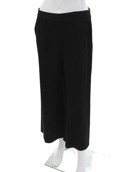 St. John Womens Cropped Black Wool Blend Pants Zip Size 6