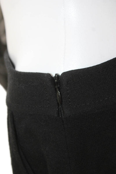 St. John Womens Cropped Black Wool Blend Pants Zip Size 6