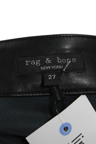 Rag & Bone Womens Straight Pencil Midi Skirt Black Button Size 27