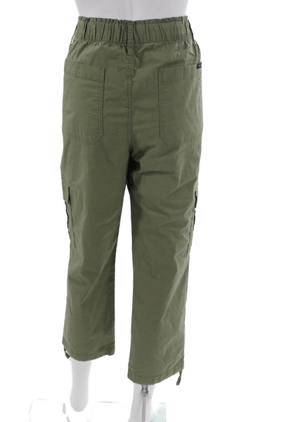 Sanctuary Womens Cargo Pants Green Cotton Button Inseam 25in Size L