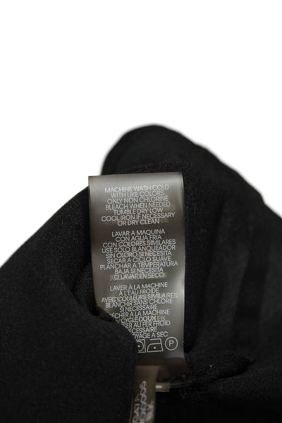 Karl Lagerfeld Womens Black Collared Long Sleeve Basic Blouse Size S