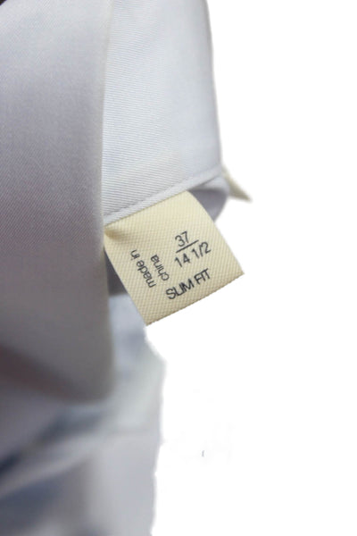 Suit Supply Mens Button Down Dress Shirt Blue Cotton Long Sleeve Size L