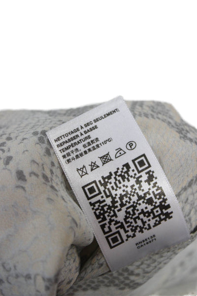 Lafayette 148 New York Women Button-Down Collared Animal Print Viscose Size XL