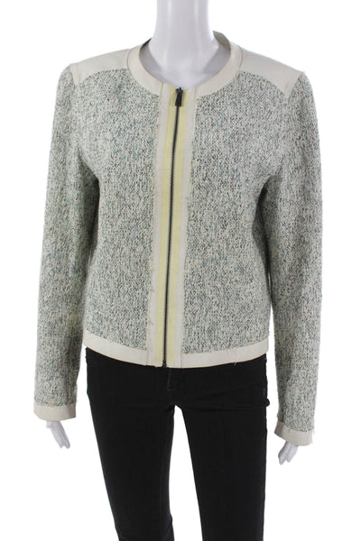 Elie Tahari Women Basic Jacket Multicolor Zip Longsleeve Size 14