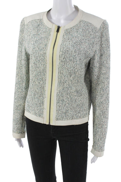 Elie Tahari Women Basic Jacket Multicolor Zip Longsleeve Size 14