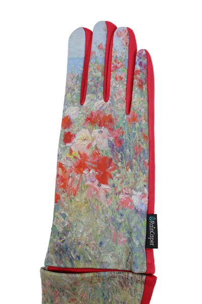 Rain Caper Womens Smartphone Touch Screen Floral Gloves Red Size OS