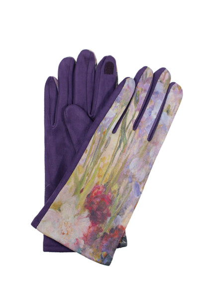 Rain Caper Womens Smartphone Touch Screen Printed Gloves Purple Size OS