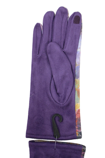 Rain Caper Womens Smartphone Touch Screen Printed Gloves Purple Size OS