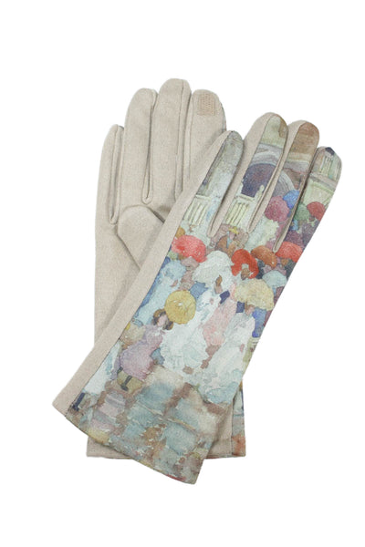 Rain Caper Womens Smartphone Touch Screen Printed Gloves Gray Size OS
