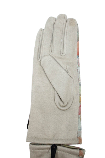 Rain Caper Womens Smartphone Touch Screen Printed Gloves Gray Size OS