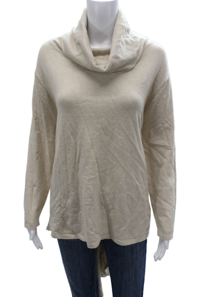 Sophy Curson Womens Tunic Sweater Beige Viscose Cowl Neck Long Sleeve Size XL