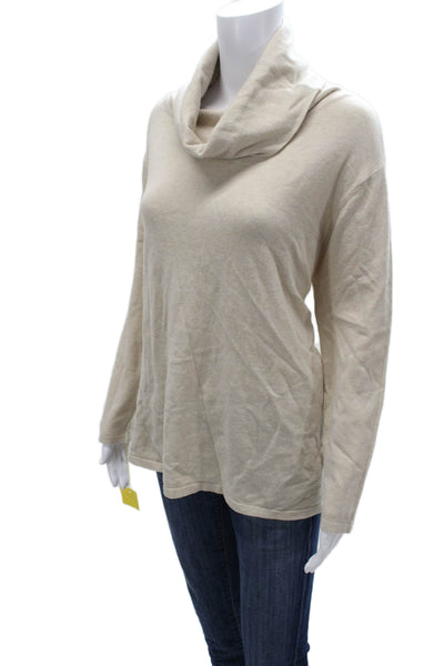 Sophy Curson Womens Tunic Sweater Beige Viscose Cowl Neck Long Sleeve Size XL