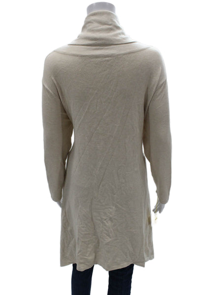 Sophy Curson Womens Tunic Sweater Beige Viscose Cowl Neck Long Sleeve Size XL