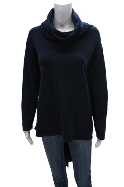 Sophy Curson Womens Tunic Sweater Blue Cowl Neck Long Sleeve Viscose Size L