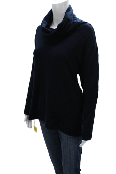 Sophy Curson Womens Tunic Sweater Blue Cowl Neck Long Sleeve Viscose Size L