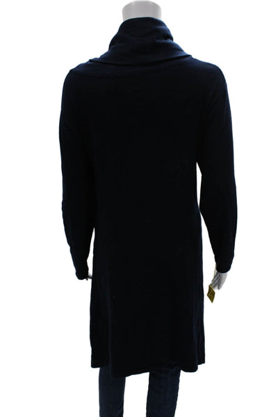 Sophy Curson Womens Tunic Sweater Blue Cowl Neck Long Sleeve Viscose Size L