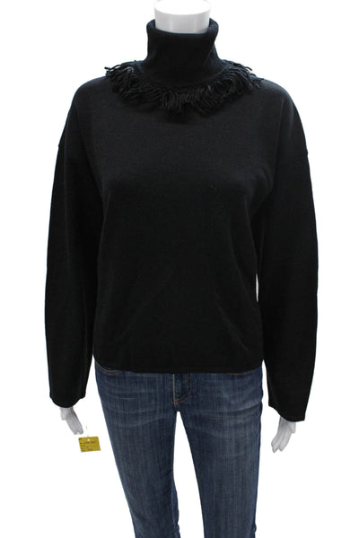 Bitte Kai Rand Womens Pullover Turtleneck Merino Wool Long Sleeve Black Size S