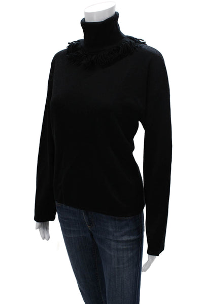 Bitte Kai Rand Womens Pullover Turtleneck Merino Wool Long Sleeve Black Size S