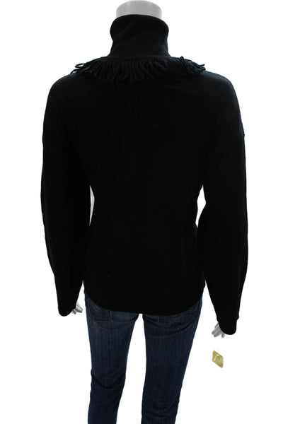 Bitte Kai Rand Womens Pullover Turtleneck Merino Wool Long Sleeve Black Size S