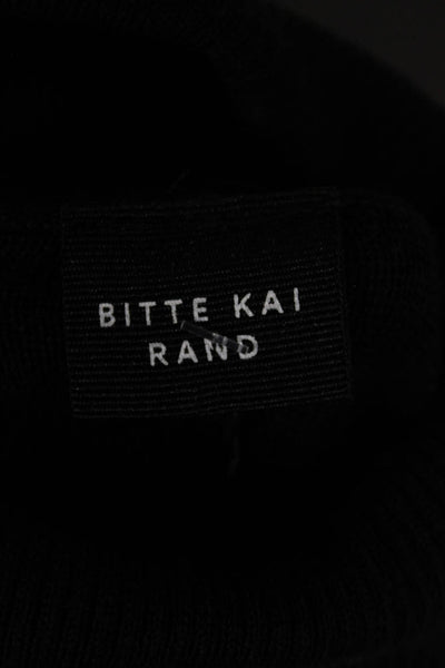Bitte Kai Rand Womens Pullover Turtleneck Merino Wool Long Sleeve Black Size S